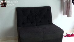 Carlos-Simoes: ホットな女の子が自慰をし、ランジェリーと青い髪でクリトリスに触れる。