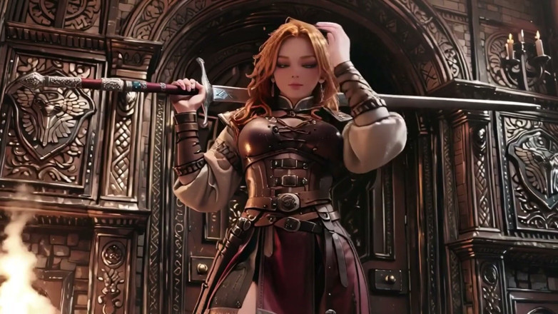 Seraphina Vale: Епічна подорож Червоної Королеви! Холодна красуня в готичному залі, ледачий воїн під важкими обладунках?