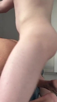 Twink Boy Takes Control of Big White Cock