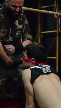 Bearded Master Enslaves Boy and Puts Him Through Extreme BDSM in a Dungeon. CBT, Spanking, Humiliation, Wax, and Piss.
