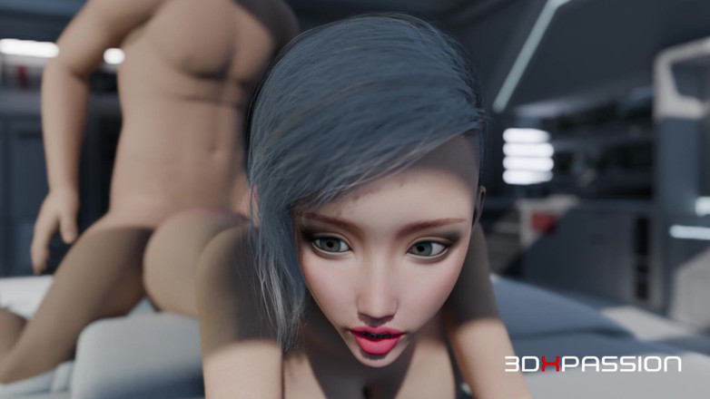 3dxpassion: Nexus-3 轨道站 meta 提供邋遢口交、深喉和后入式肛交，直到射在奶子上