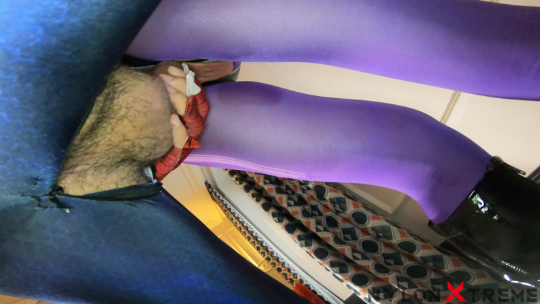 Nylon Xtreme: POV cam Monika Wild Fucked with purple pantyhose