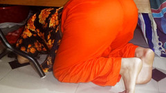 Dhaka studio: Il fratellastro ha scopato la sorellastra mentre è bloccata nel letto