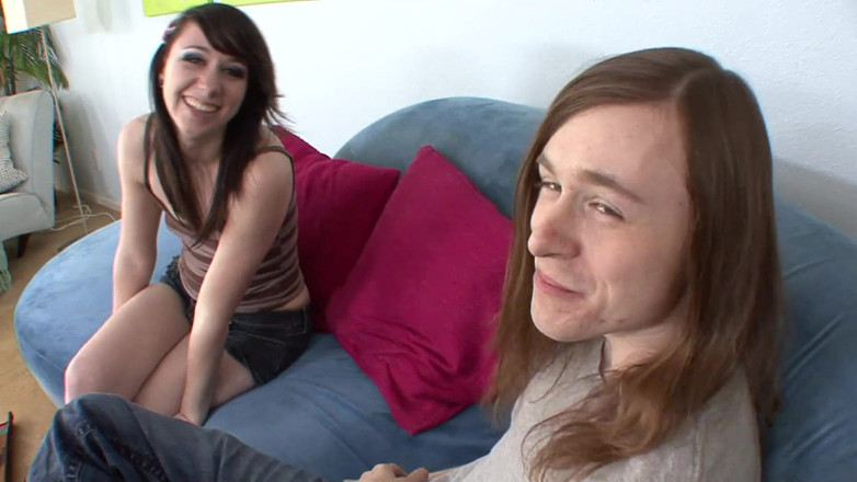 Anna's girls: Cute euro emo teen gets her tight tiny holes fucked
