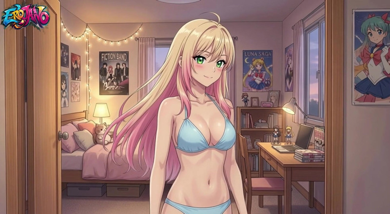 Erojano: 継姉のスカーレットが私がシャワーを浴びている間に彼氏とセックスする - パート1