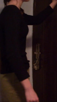 Skinny Teen with Glasses Full Bladder Desperation and Trying Pee on the Floor