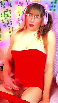 Cute Trans Girl Cums in Her Panties - Sooo Hot