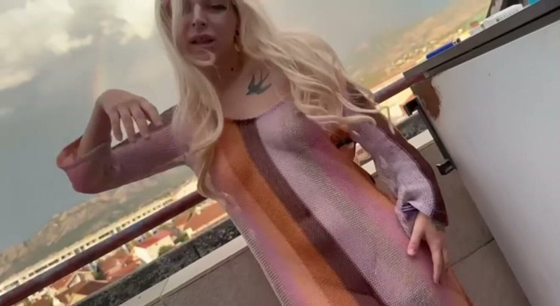 Lana lova: Regenbogen rauchen, stiefschwester neckt mit arsch-muschi