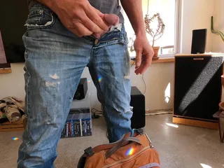 Cum on a Wet Jeans Hike with Me