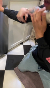 Hung Papi Stuck in Dish Washer Fucked Raw