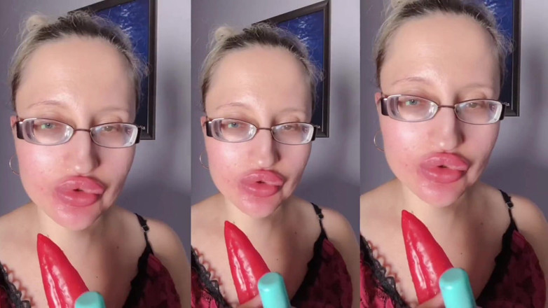 FinDom Goaldigger: Asmr Paprika Pepř Jíst - Asmr, Brýle, Gianess, Rtěnka, Velké Rty, Ústa,...