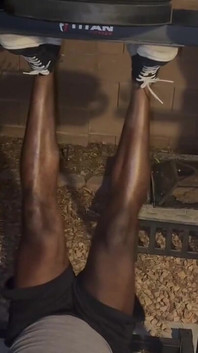 Me and My Homie Got in a Quick Biceps and Calves Workout After Vegas Won Last Night