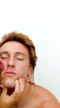 Femdom lickinghis face