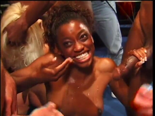 Oral Sluts: Horny chicks give head and gets bukakke