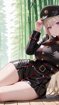 Blonde Valkyrie's Undressing Moment, That Great-slit Black Uniform Is Insane!