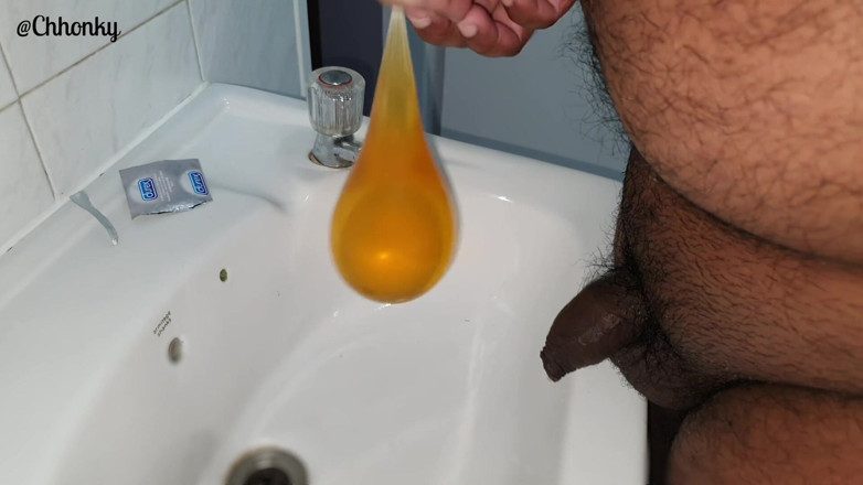 Denim Tiger: Pissing in a condom