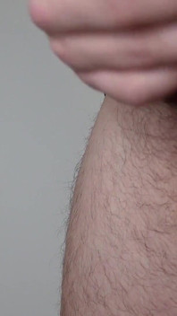 Big Uncut Cock Close up with Lots of Precum
