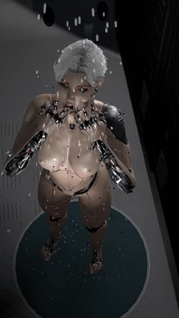 Watching a Cyberpunk Chick Take a Shower