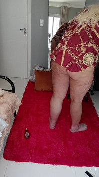 Wearing a Little Dress and String Bikini Bottoms, Leaving a Little Cum in My Panties at the End