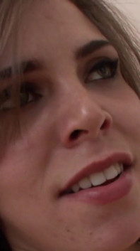 Two teen lesbian freaks pleasure each other on the couch