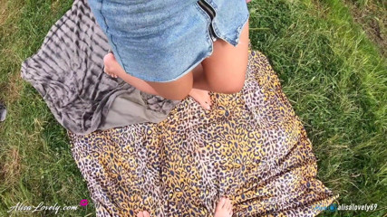Alisa Lovely: Beautiful brunette pussy gets an orgasm while fucking on the...