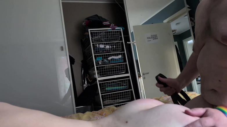 ShiroiHenjin: Hand and Belt for Bratty Lad Leads to Ass Eating