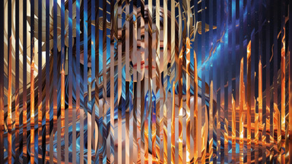 VelvetInk Studio: Cosmic nackte göttin diashow: galaktische blaue Aura &molten crystals - ai fantasy...