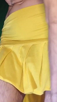 Yellow Miniskirt with Yellow Shorts