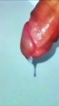 Two-hand Handjob Ends with Thick Cum Dripping in Close-up