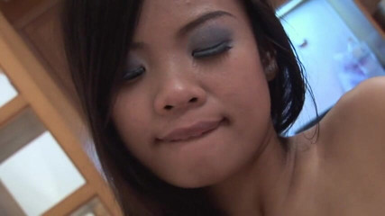 Asian Mature Climax: Asian babe drains big cock in POV