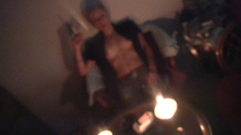 Smoke it bitch: Skinnier blonde smokes her cigar sensually