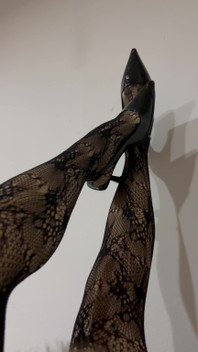 Playing with My Legs in Stocking and Heels