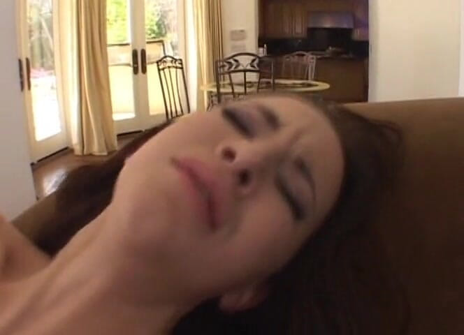 Big White Cock: Brunette teen gets her mouth and ass fucked by big...
