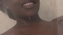 Oshun Breeze Bbw ebony skinned busty fucks black cock to enjoy cum