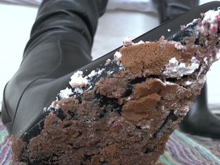 Lady Victoria Valente: Smoking Mistress and Delicious Dessert From Boot Soles, POV Clip,...