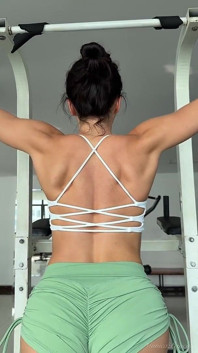 Muscle Back, Short Shorts, Gym Workout