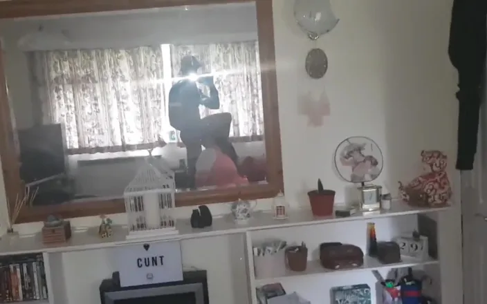 Real homemade BBW BBC porn: Blindfolded on My Kness Sucking BBC in Maid Outfit