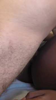 Petite balck in white panty fucked and creampied by BWC