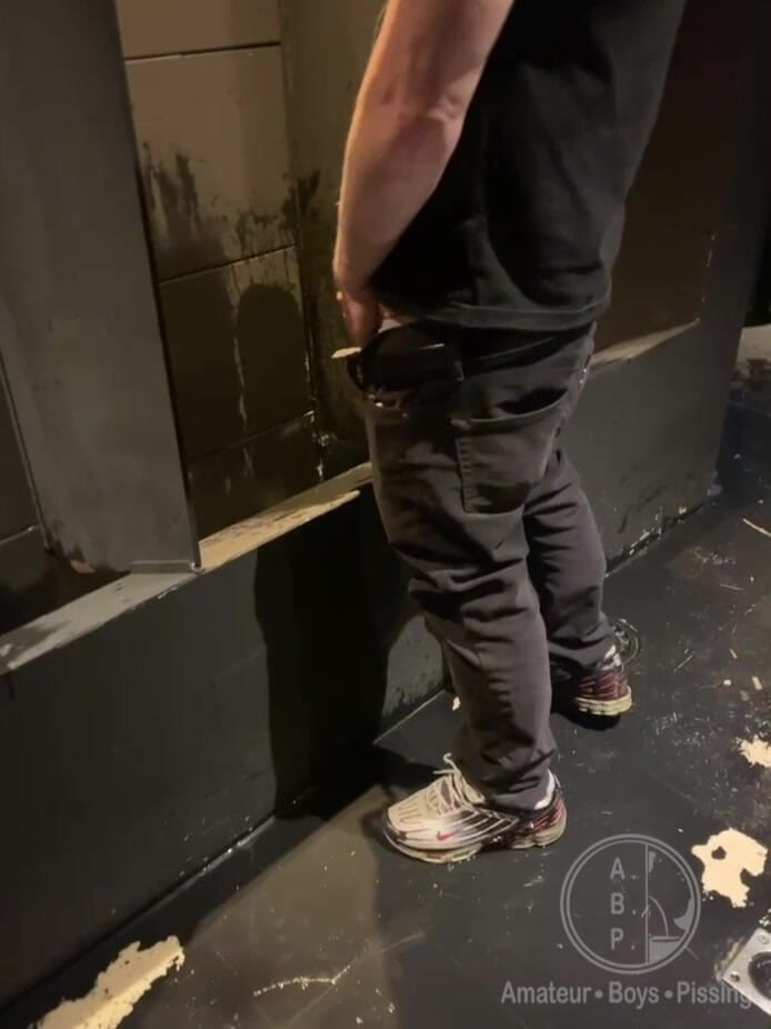 AmateurBoysPissing: Boy Enters the Clubs Toilets and Catch a Guy Ready...