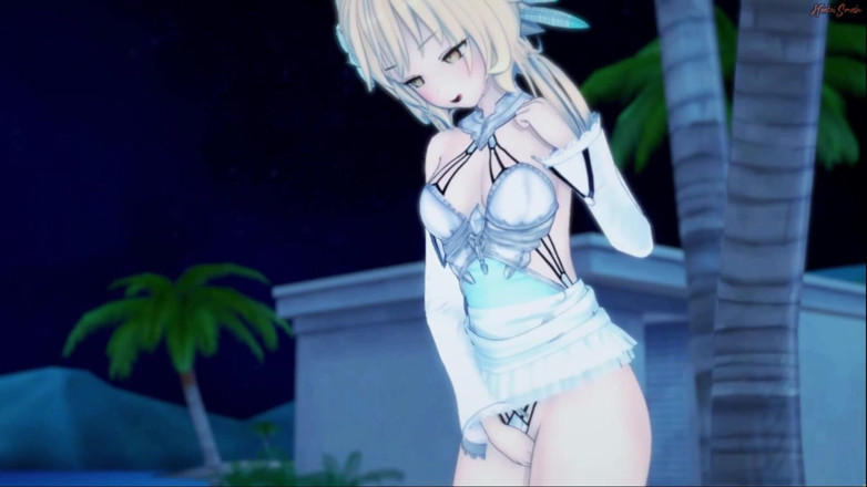 Hentai Smash: Lumine rubs and fingers her pussy until she orgasms. Genshin...
