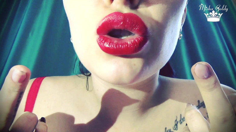 Goddess Misha Goldy: No kisses for you bitch!