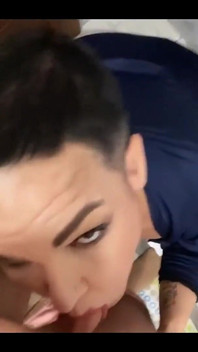 Giving a Hot Blowjob to My Stepson