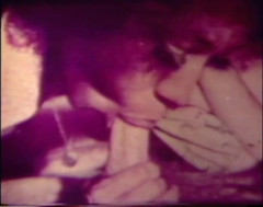 Vintage megastore: Nice ebony chick pampers two guys