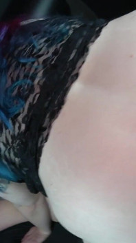 Goth BBW Riding a Dick