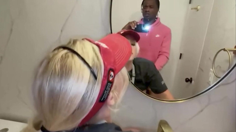 Black Monstercock Force: Quick Toilet BBC Fuck with My Blonde PAWG Coworker at...