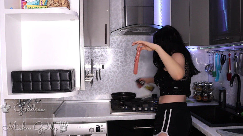 Goddess Misha Goldy: Eating My Dumb Step-son! Devour Fetish!