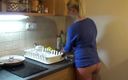 All Those Girlfriends: Katy Rose cleaning the kitchen and making your dick hard