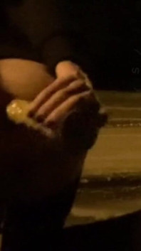 Fucking Myself in a Park with a White Dildo