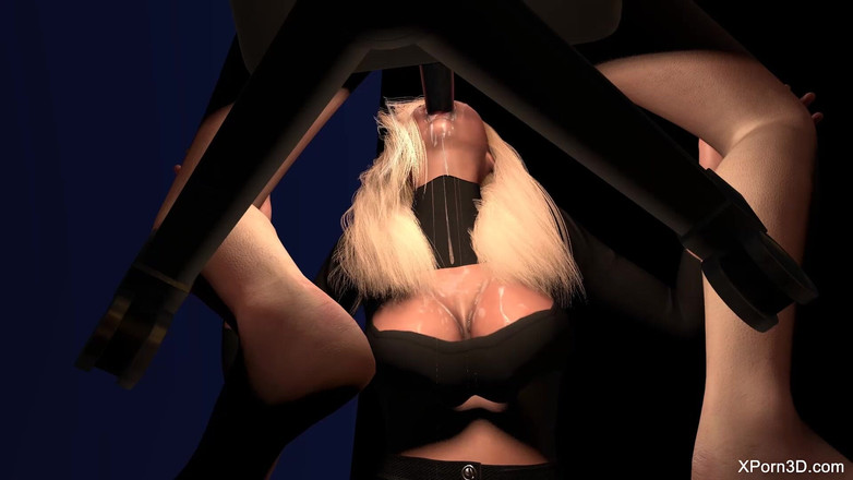 The Scenes: Büyük memeli sarışın hatun aşırı gırtlağına kadar alıyor - sarışın hatun