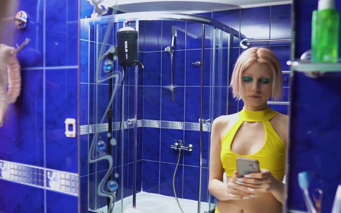 Vasya Sylvia: Xuất tinh trong phòng tắm - cận cảnh âm hộ - máy rung